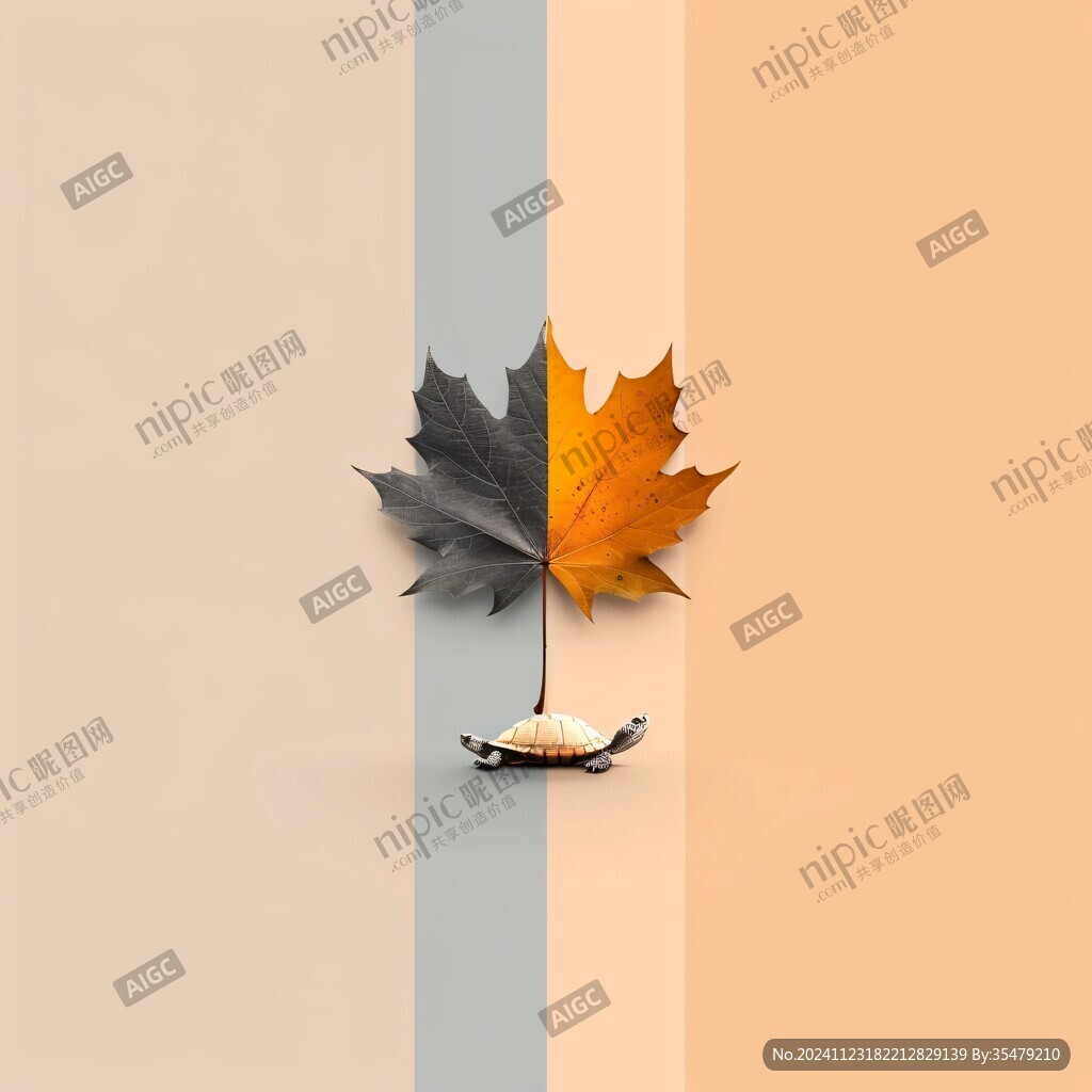 樹葉極簡(jiǎn)意境海報(bào)