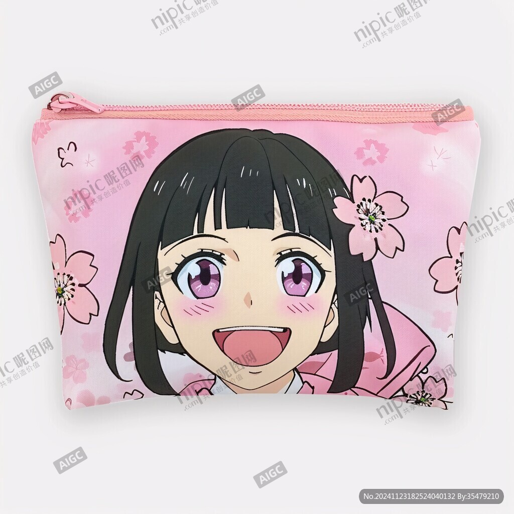 卡通少女筆袋