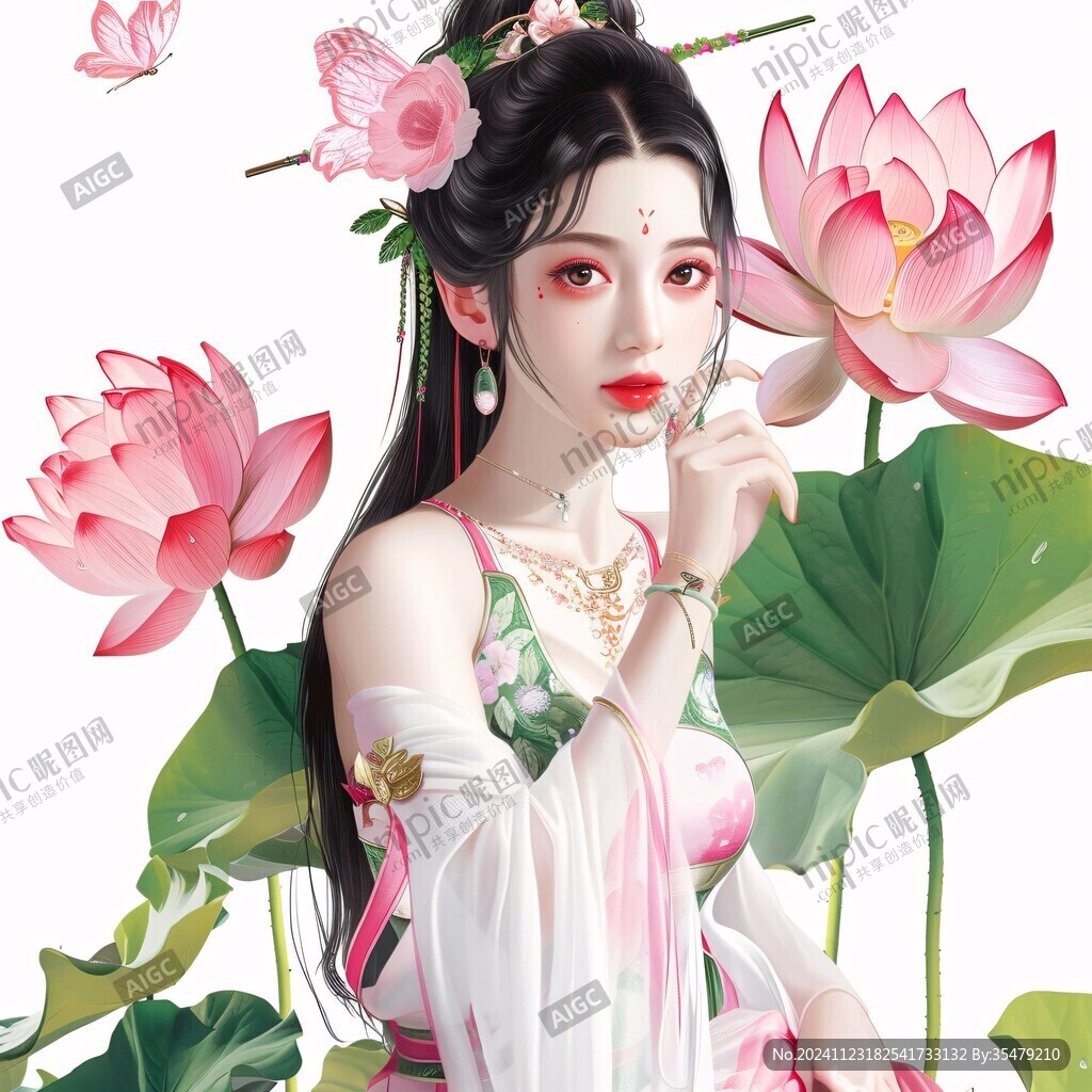 荷花花神西施