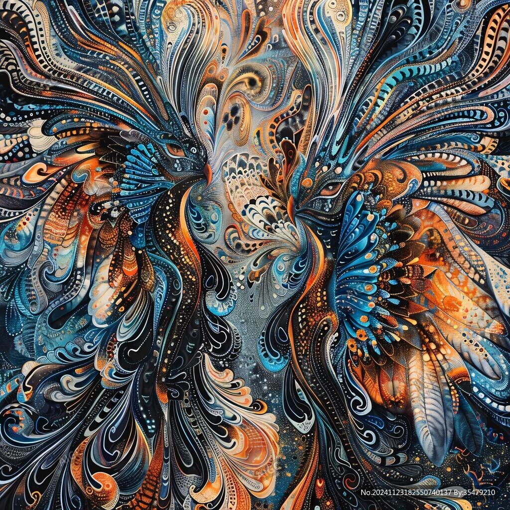 3d印花旋渦背景