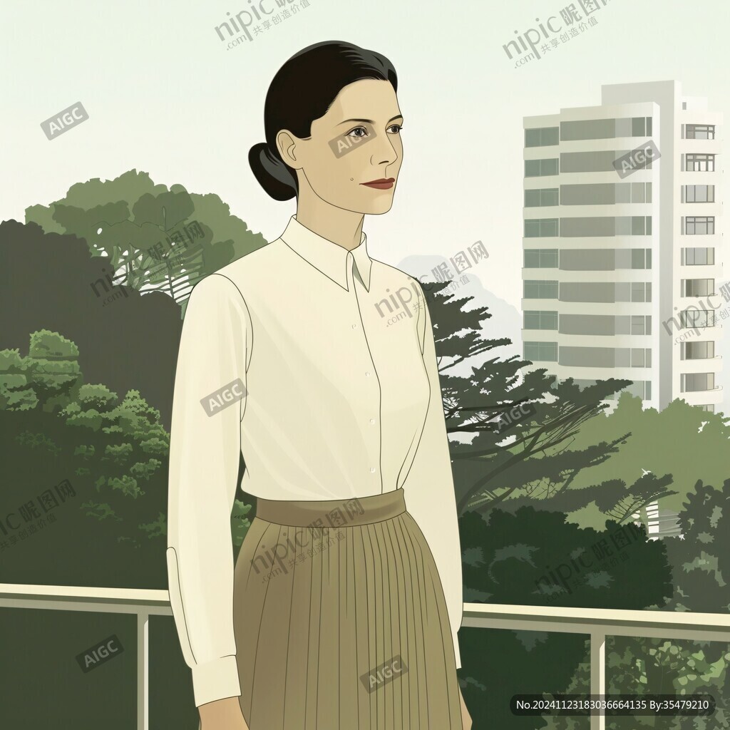 中年婦女插畫
