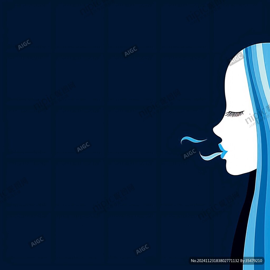 美女側(cè)臉剪影