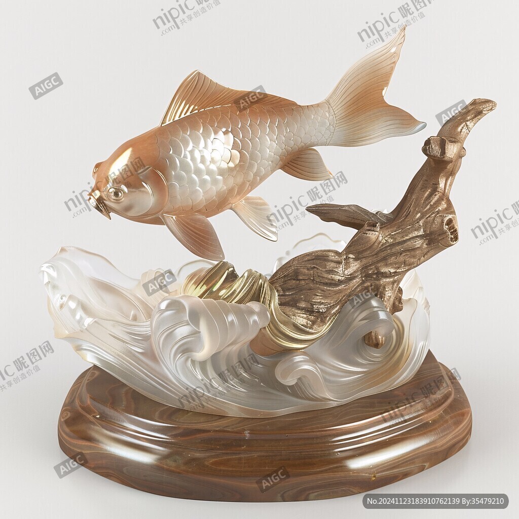 魚舞天嬌擺件