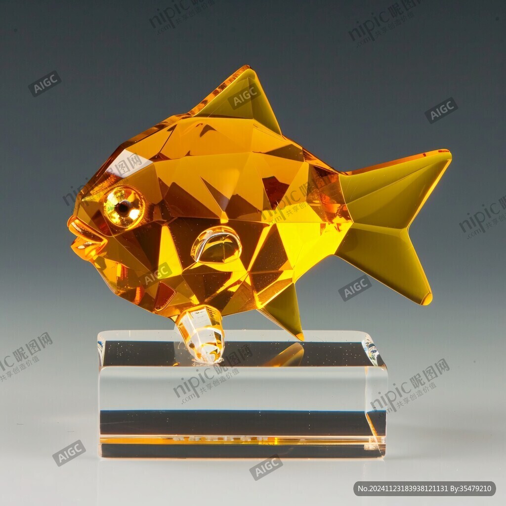 水晶魚工藝品