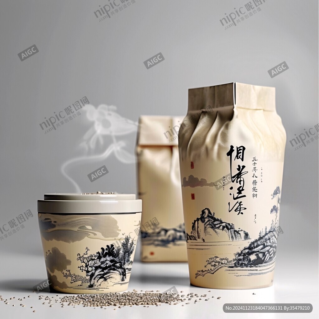 苦蕎茶瓶貼設(shè)計