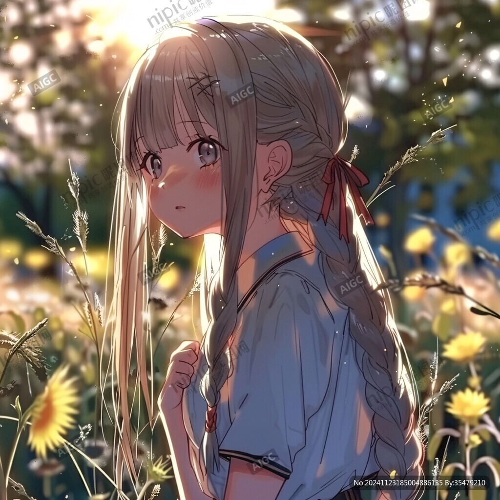 長發少女圓眼