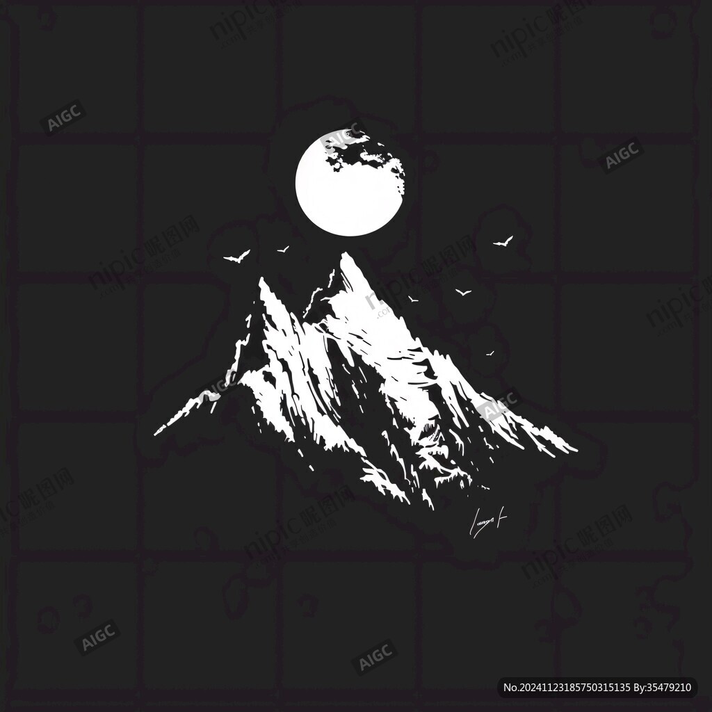 黑色質感山