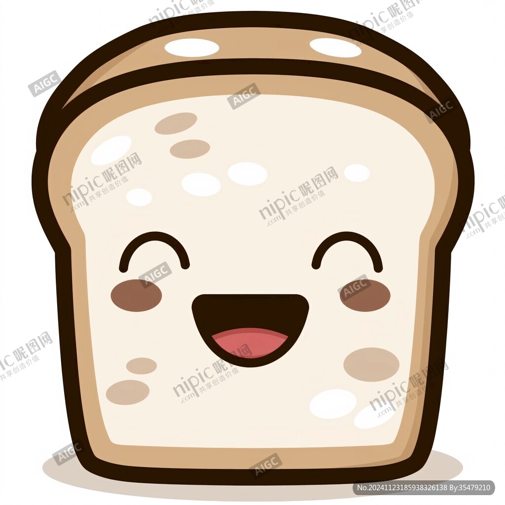 吐司面包卡通形象