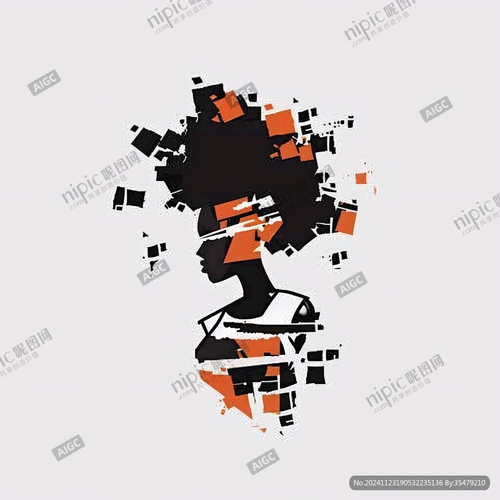 抽象女人頭像