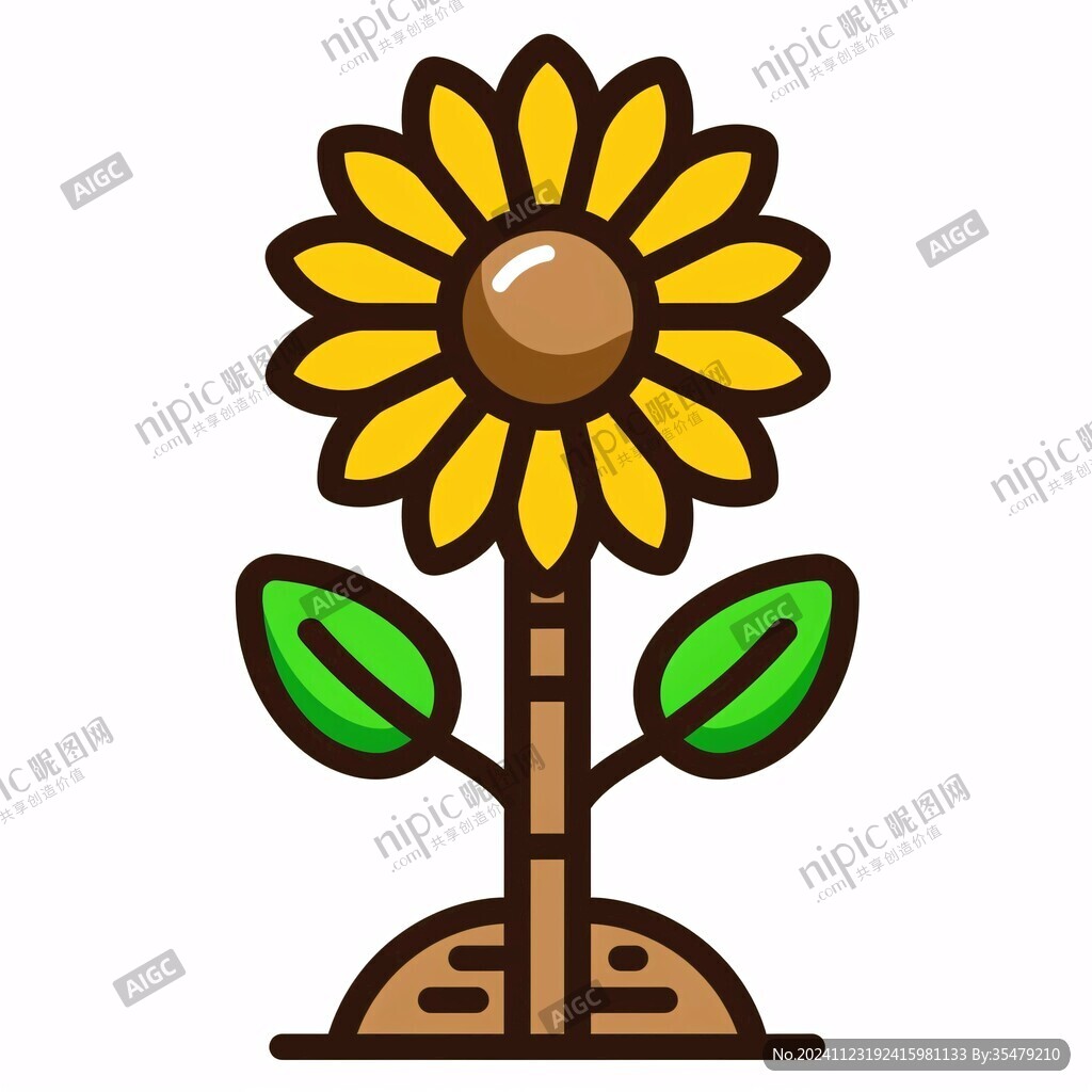 卡通太陽(yáng)花