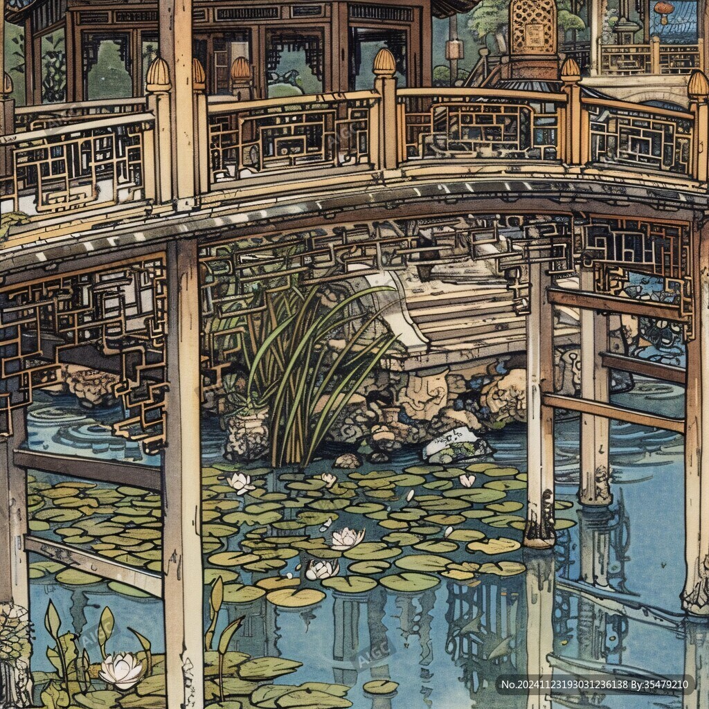 曲院風(fēng)荷插畫