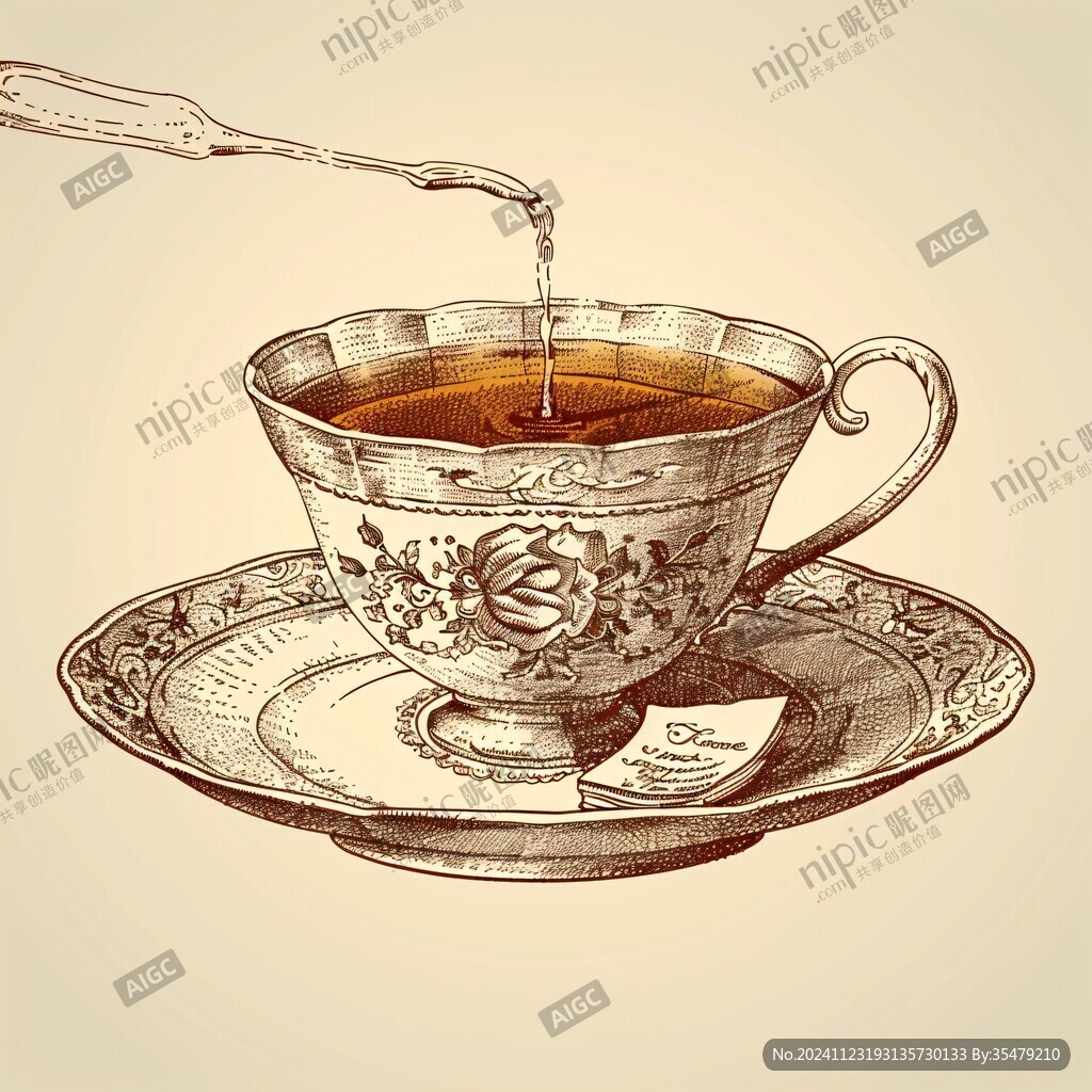 茶手繪