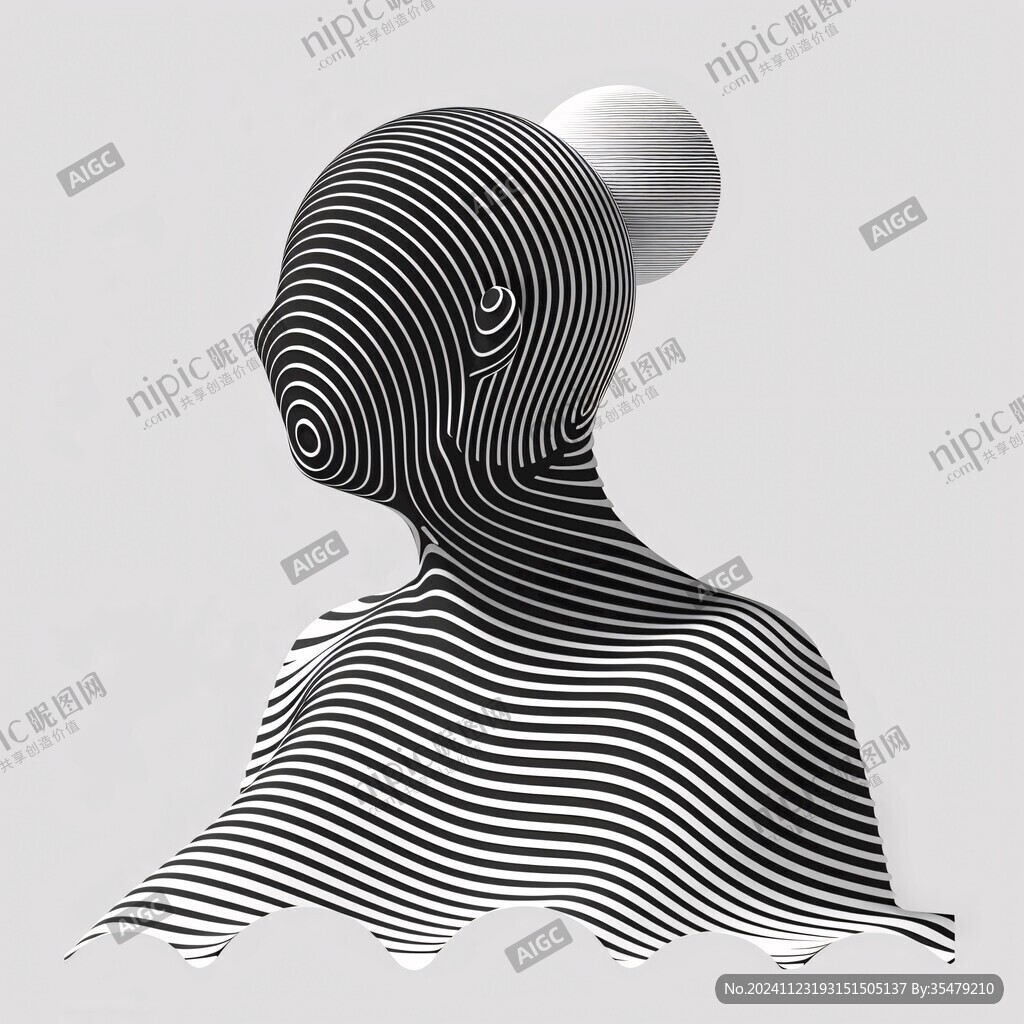 扭曲人像插畫(huà)