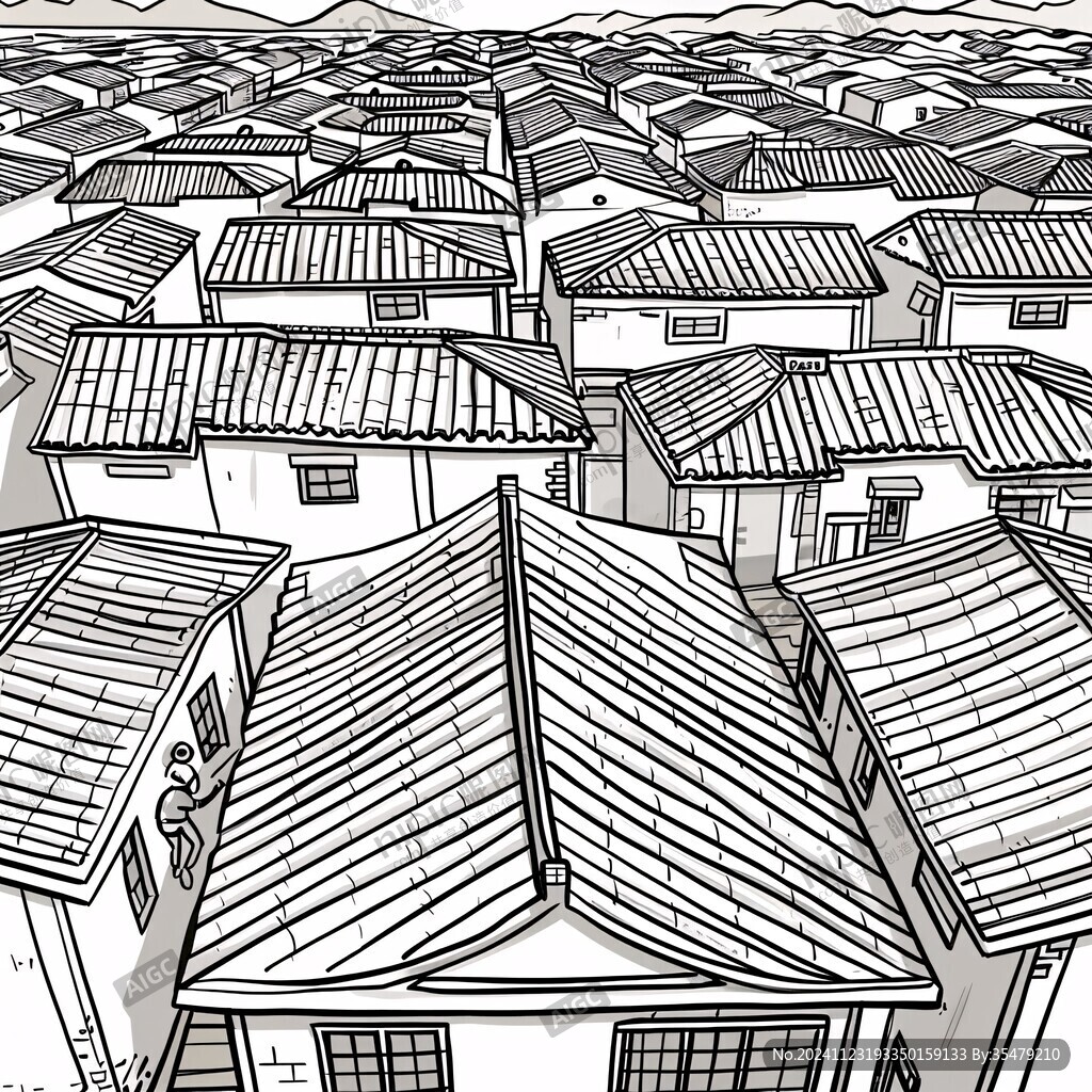 涼山建筑插畫