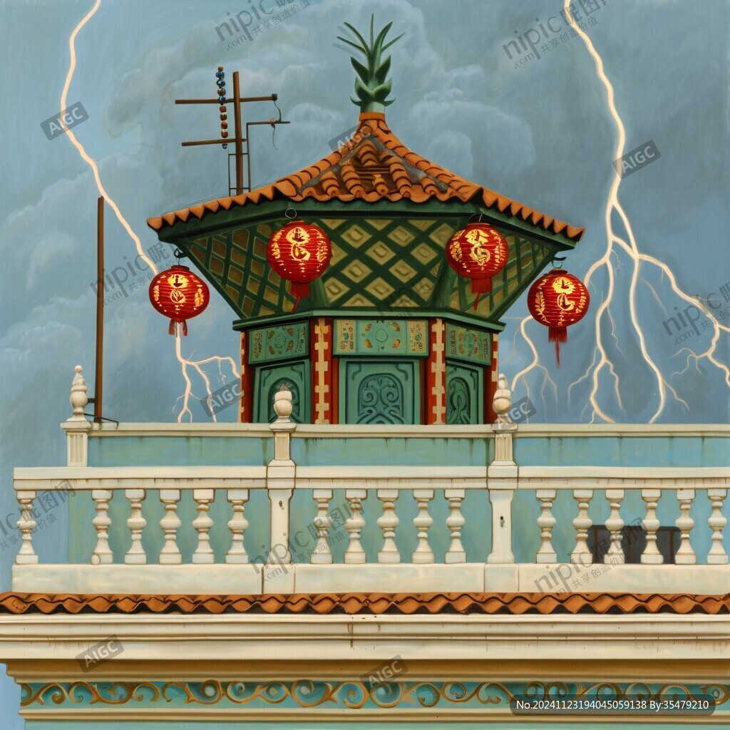 閣樓皇宮插畫