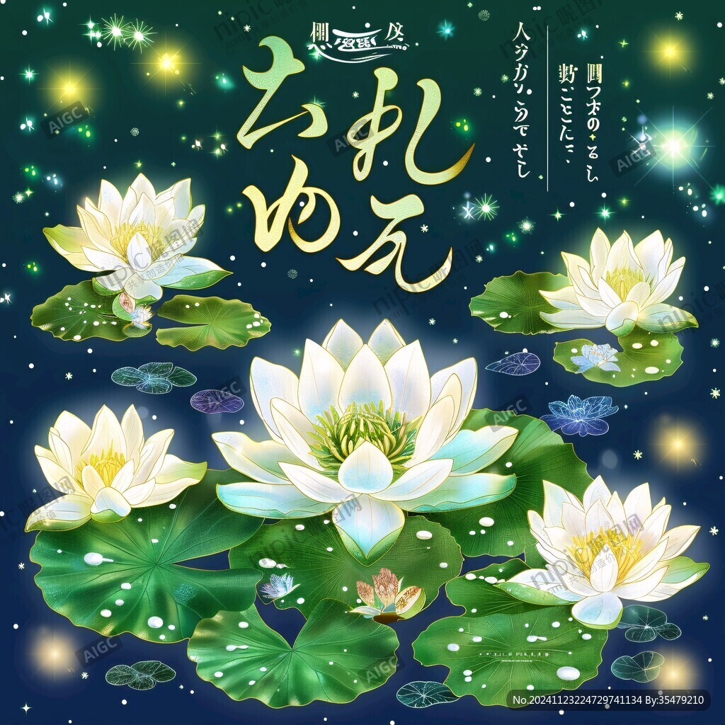 蓮花燈插畫