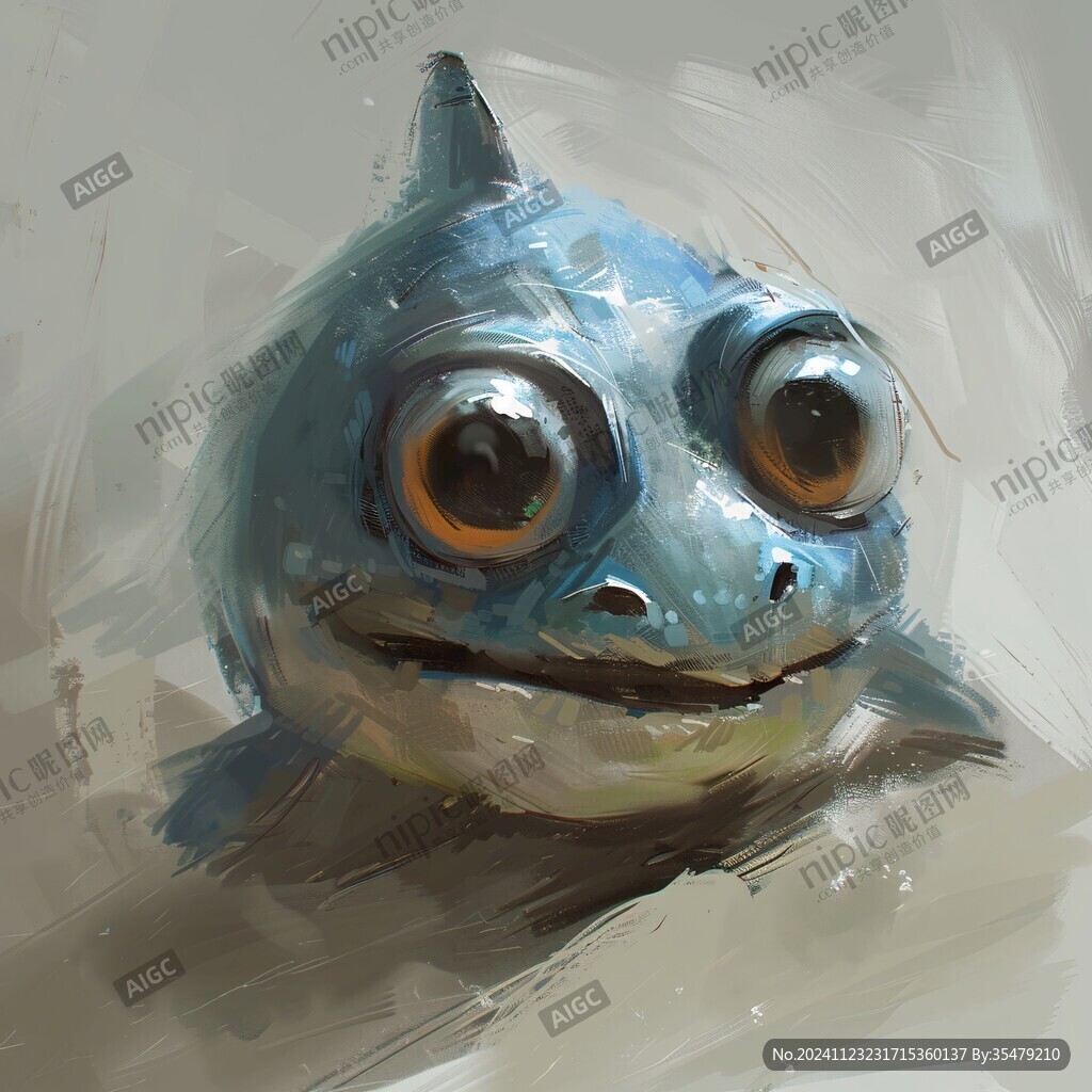 美蛙魚頭插畫