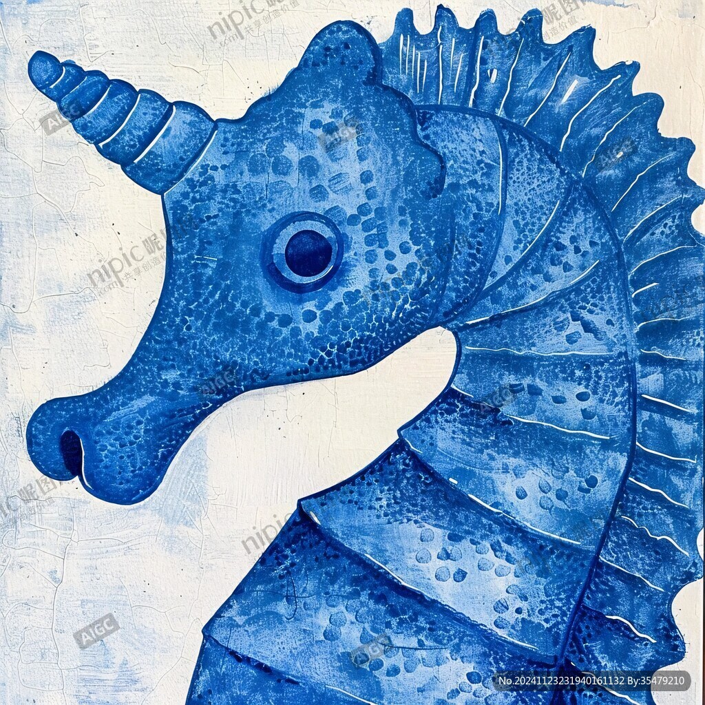 水產(chǎn)海馬插畫