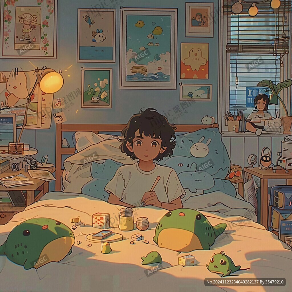 氛圍感插畫