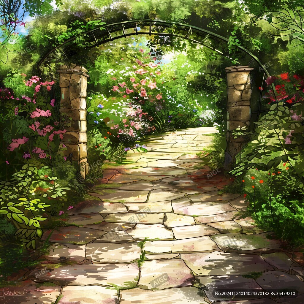 拱形花門(mén)小路