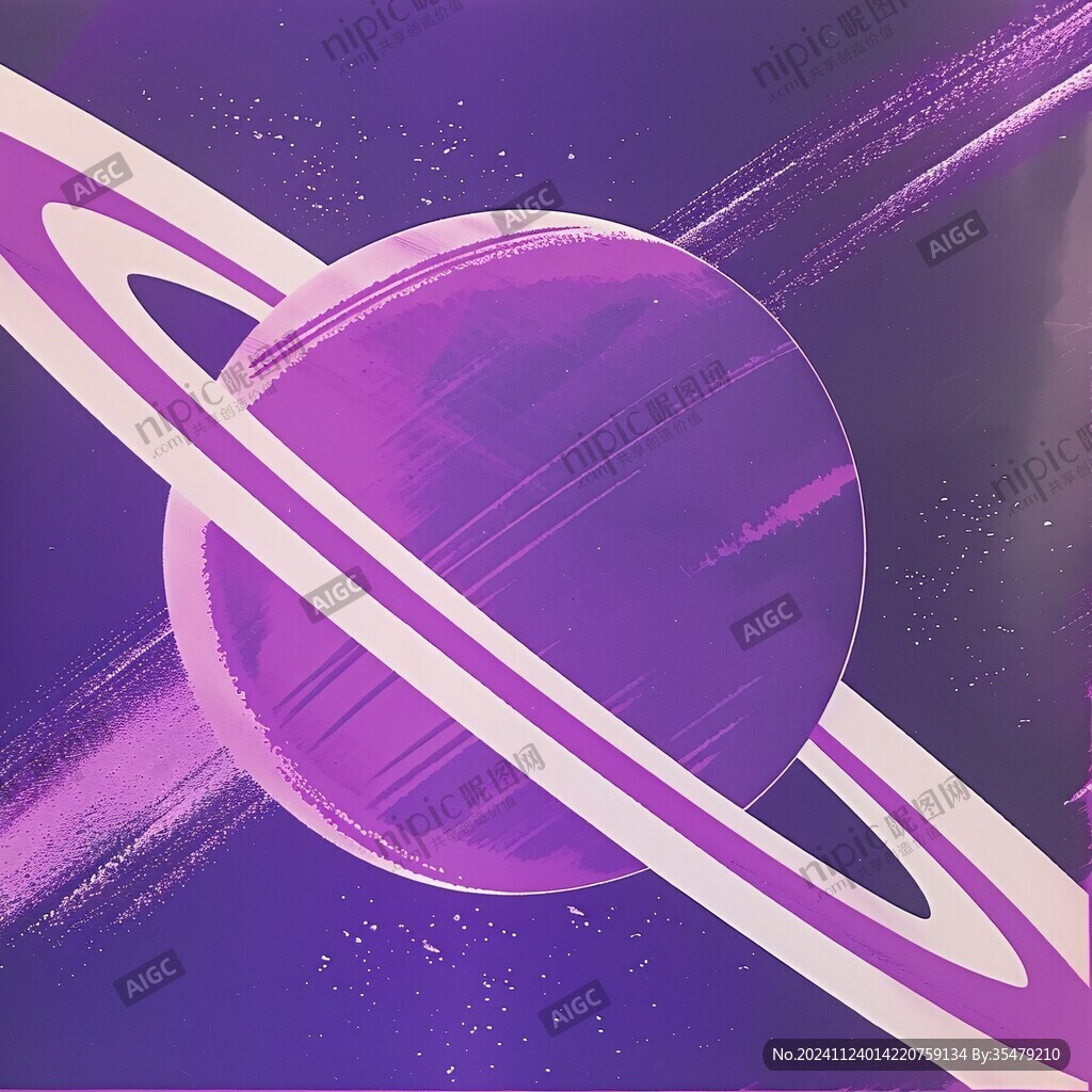 夢幻藍紫色星球背景