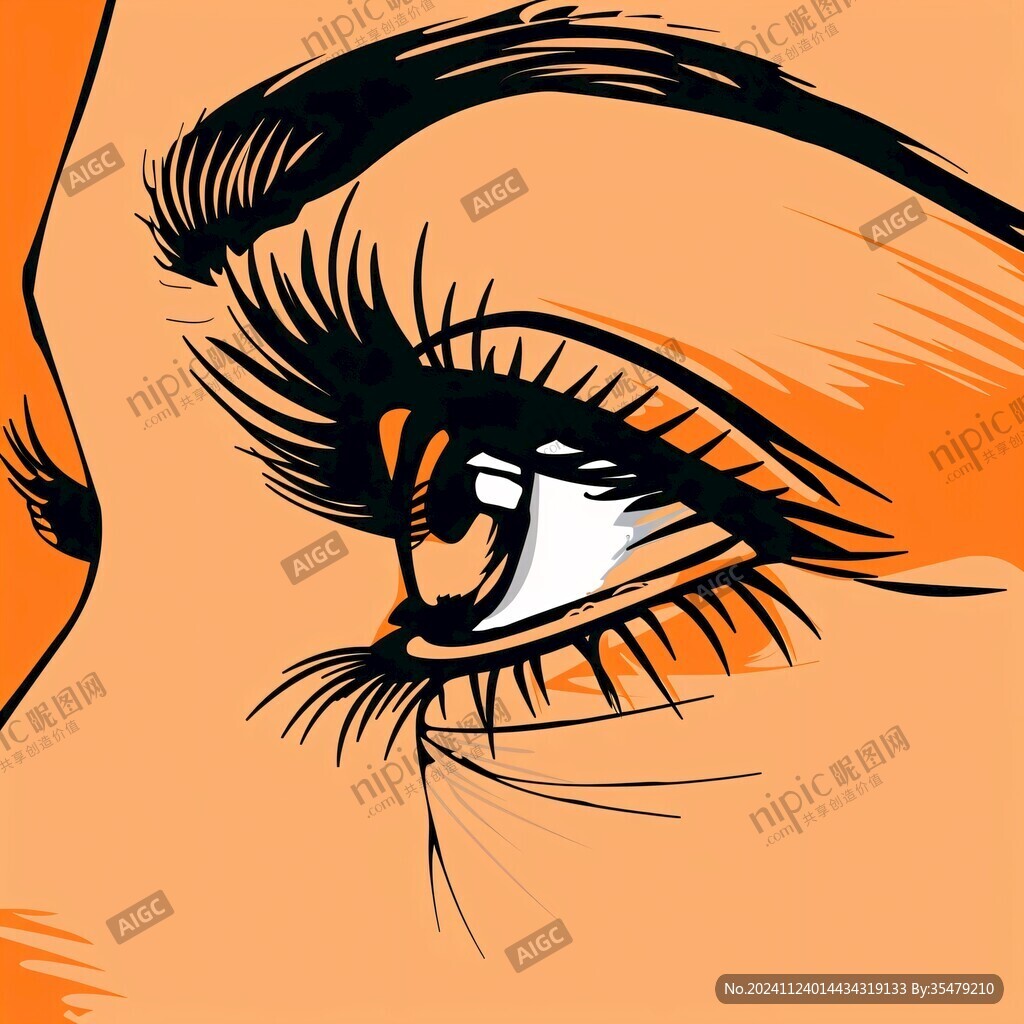 美女眼睛插畫