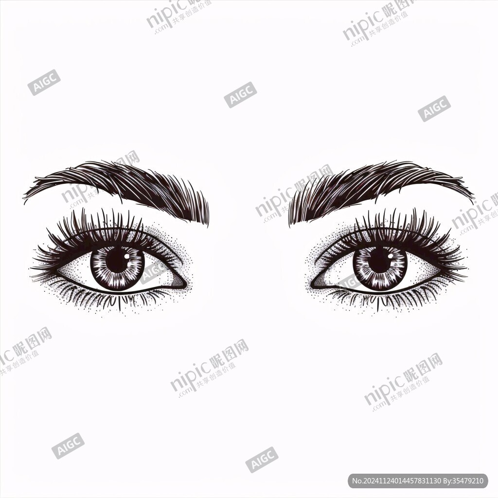 美女眼睛插畫