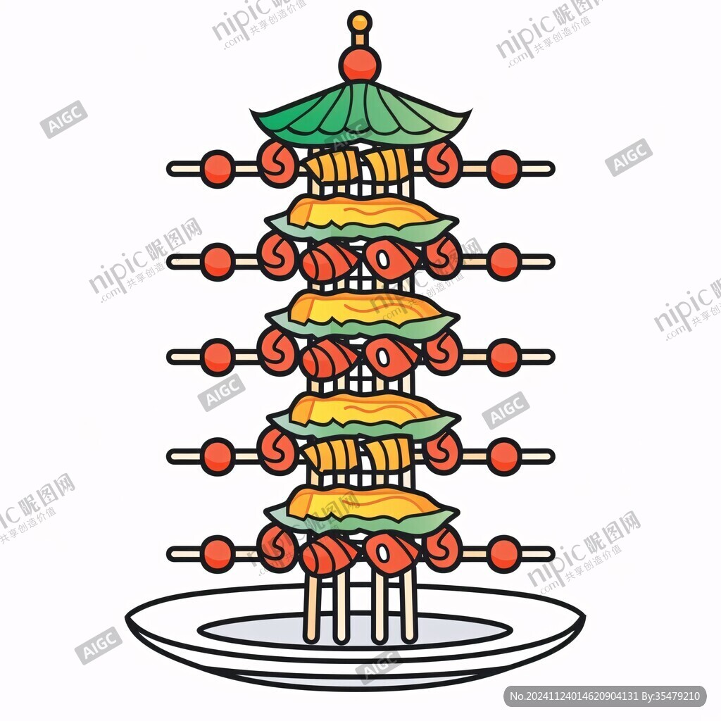 雷鋒塔插畫