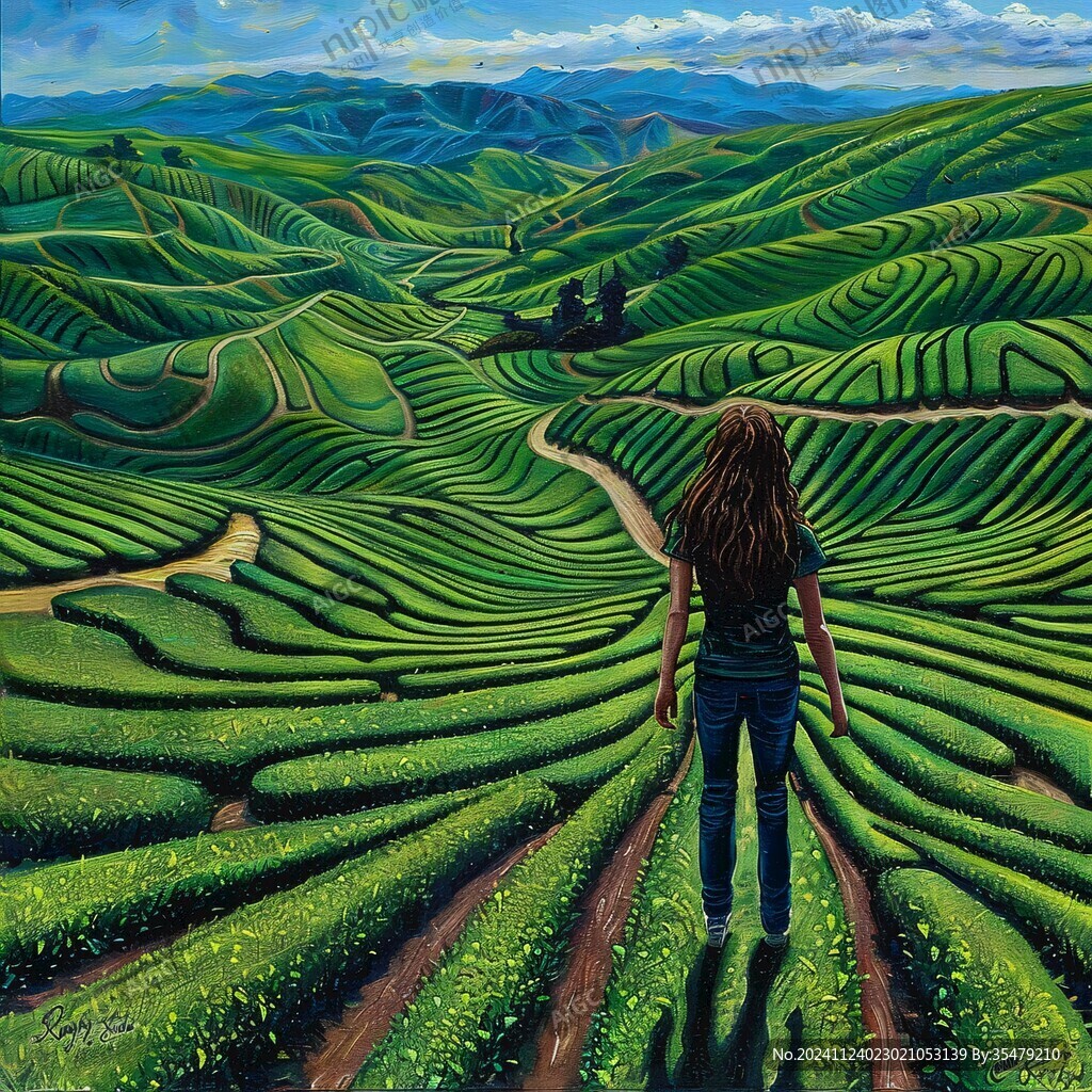 茶園裝飾畫