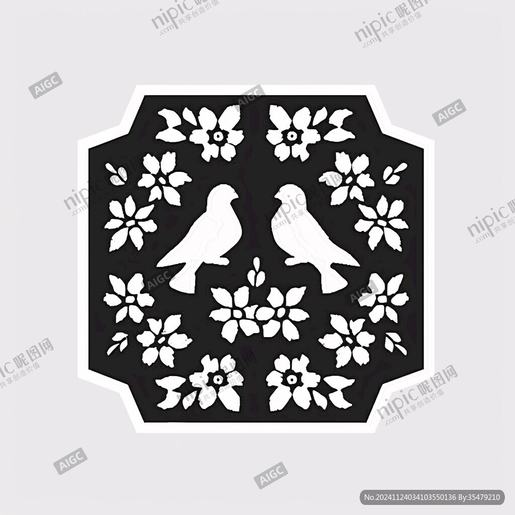 花鳥(niǎo)圖案花窗