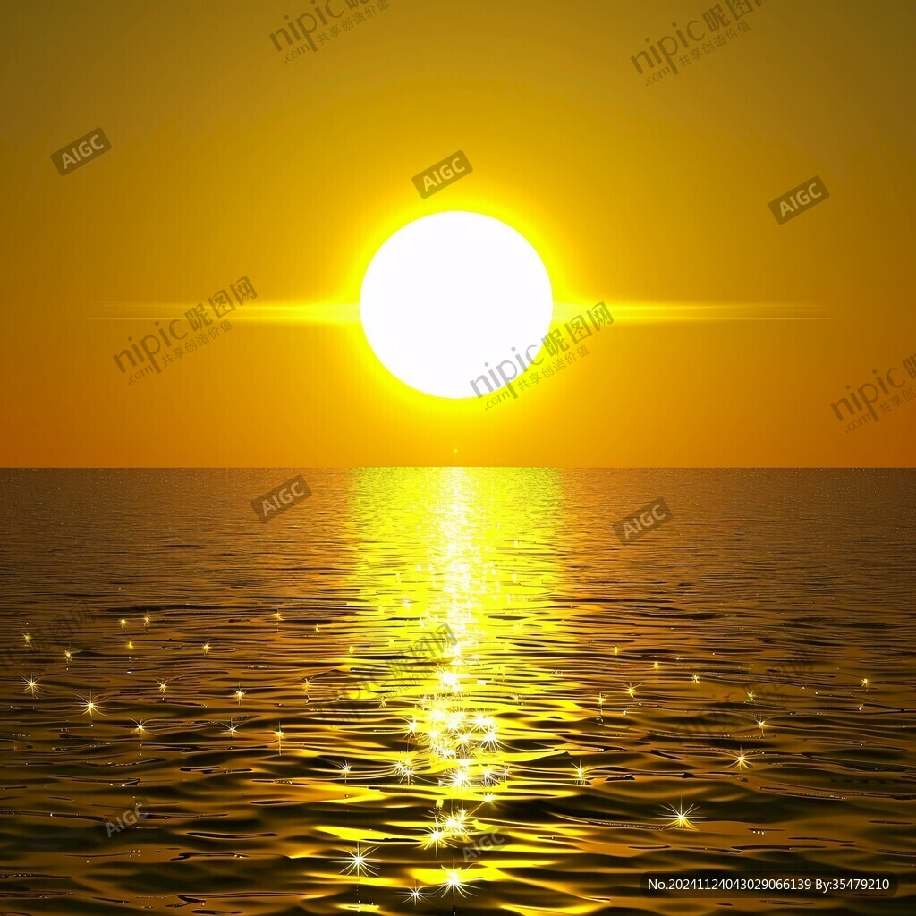 海平面的太陽