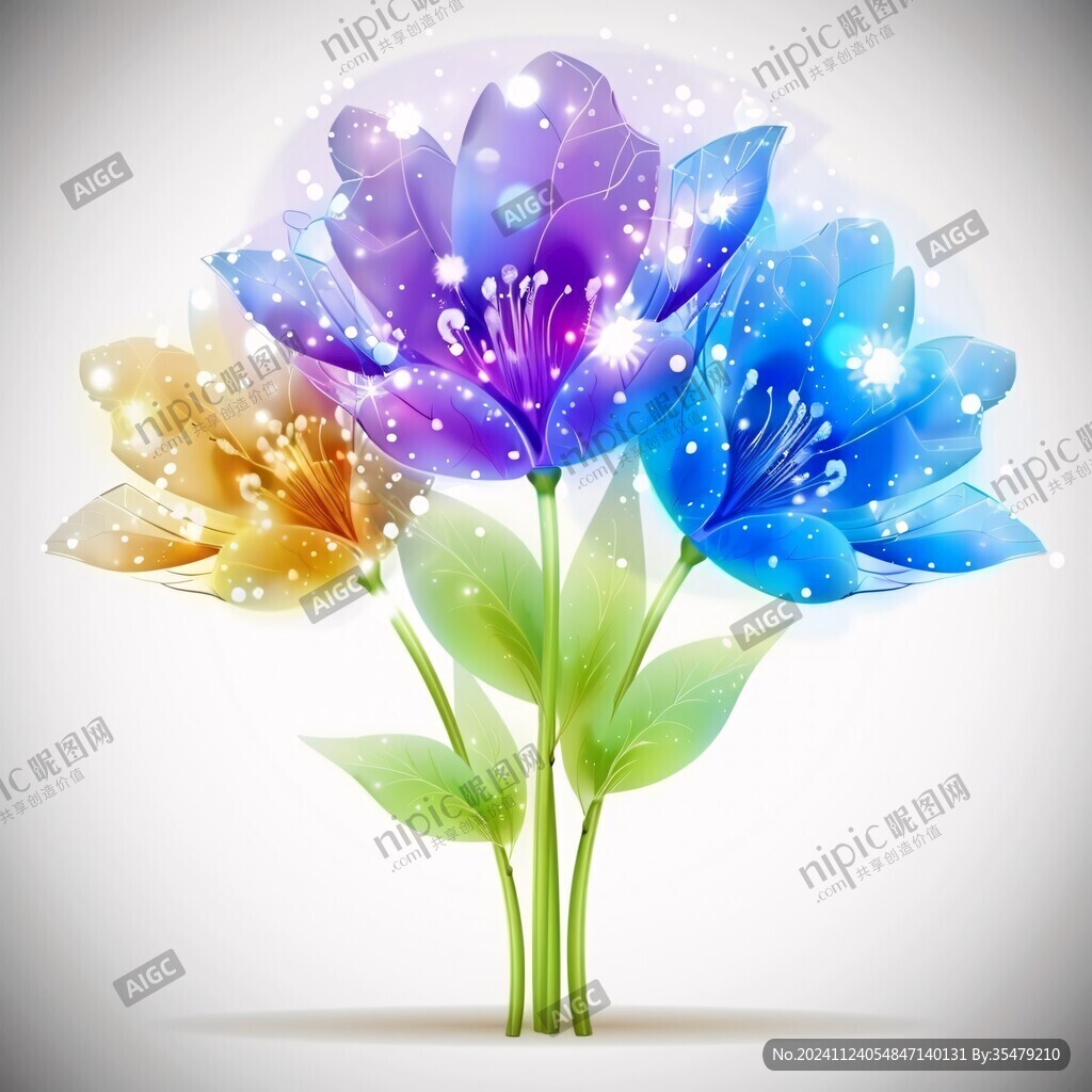 漸變風花朵
