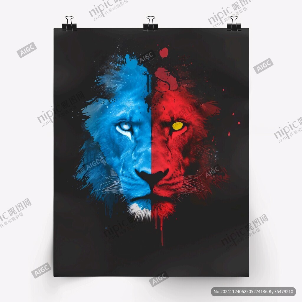 插畫獅頭