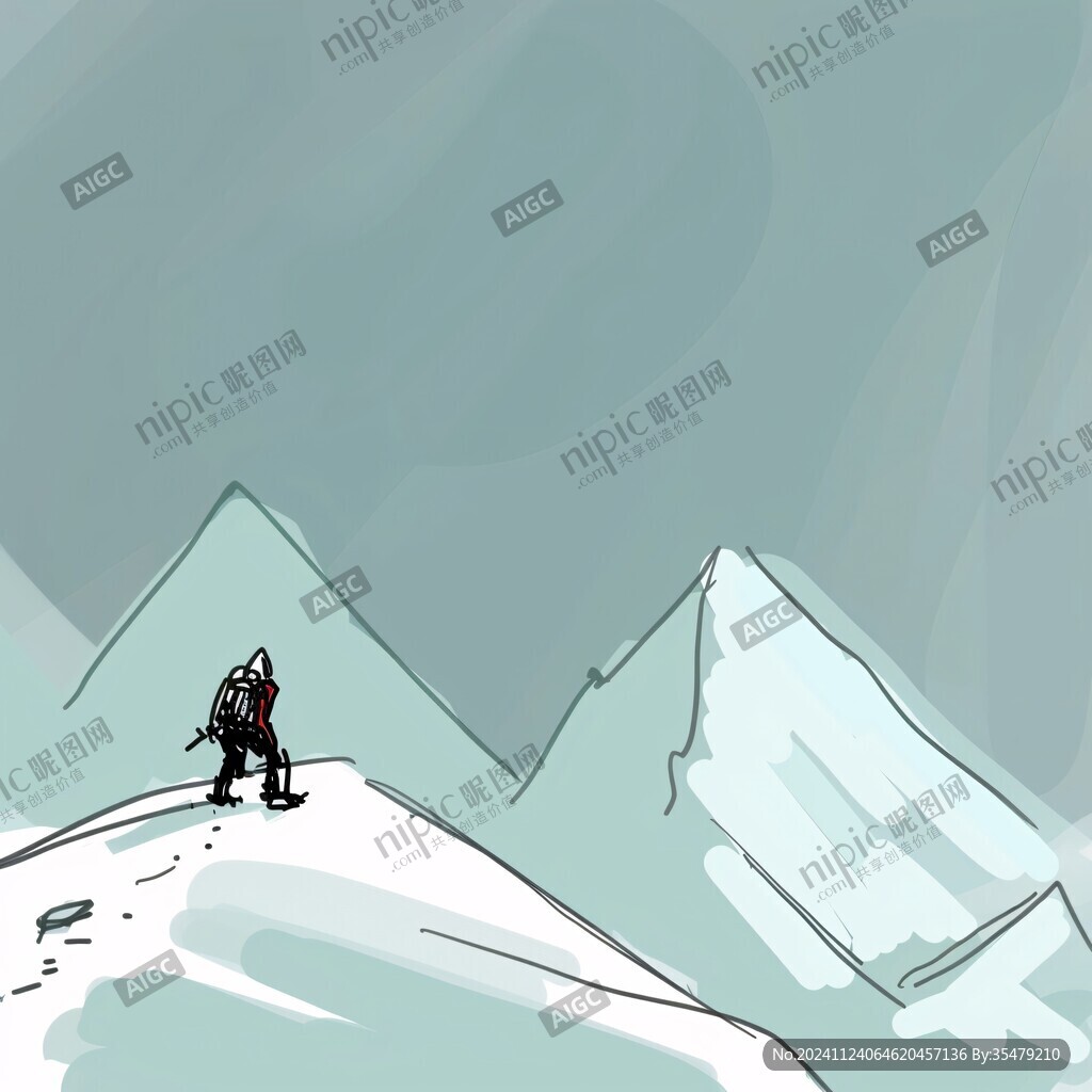 登山插畫