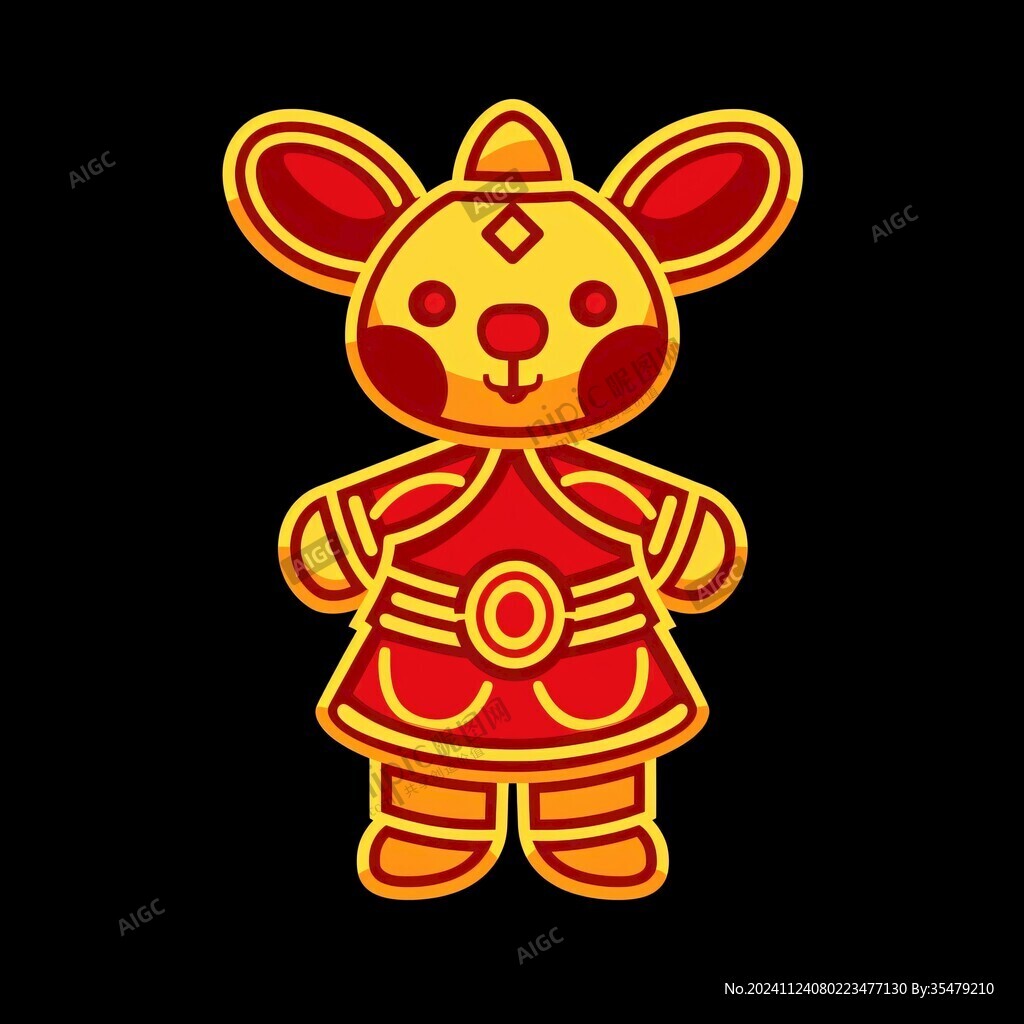 春節兔年卡通形象