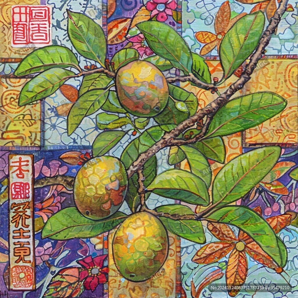 手繪茶籽柑