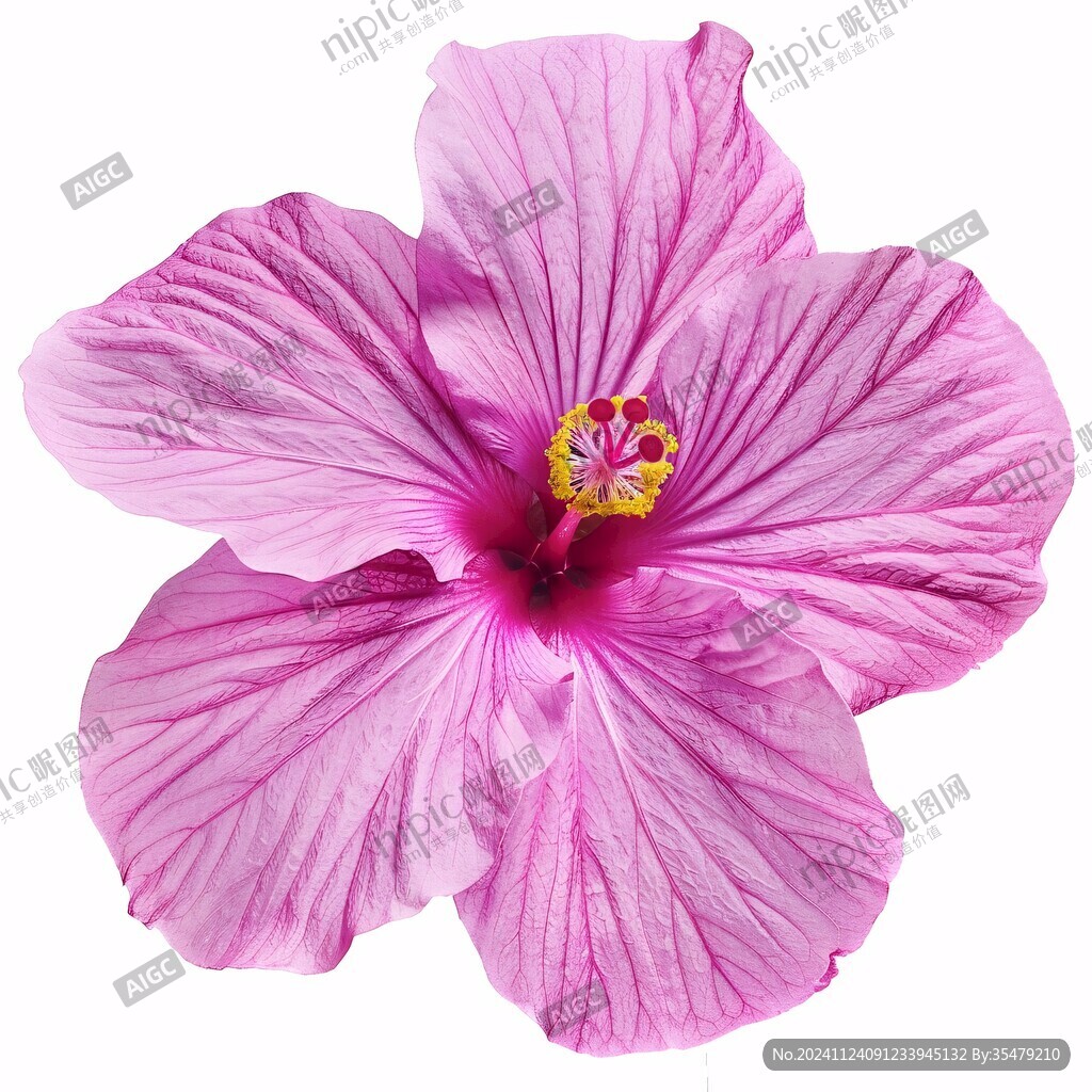 非洲芙蓉花粉色鮮花