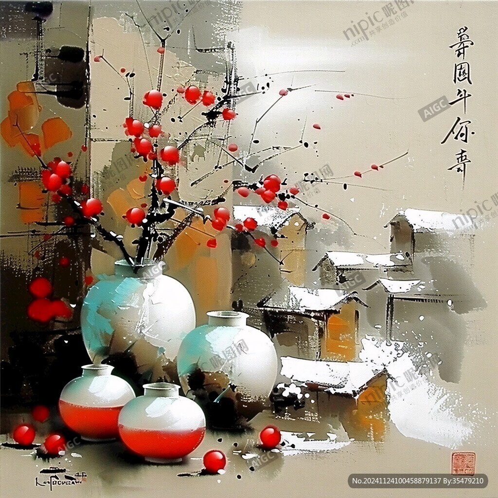 水墨江南抽象畫