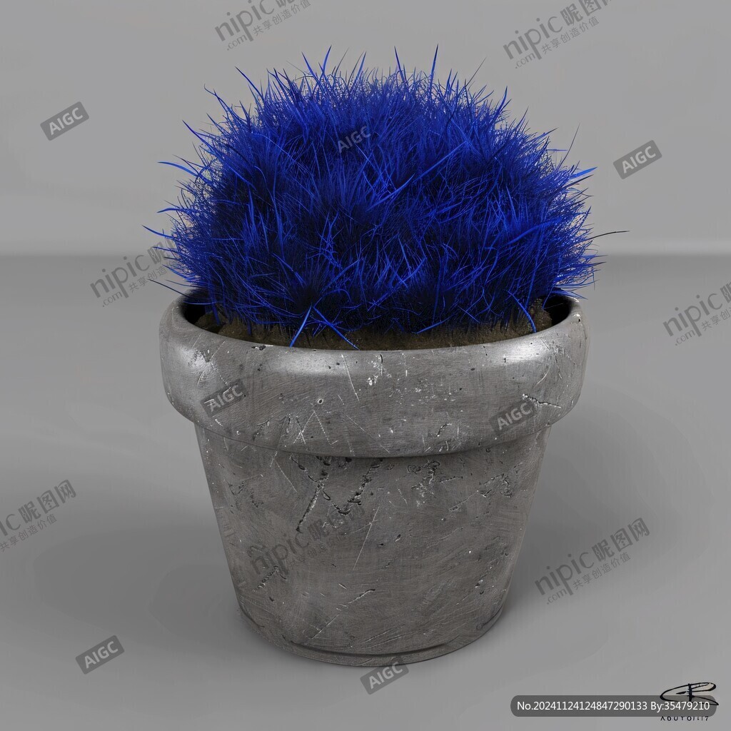狗尾草叢泥罐花瓶