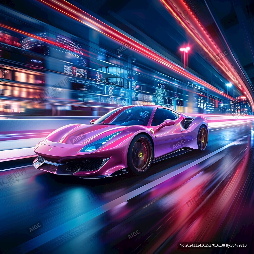 跑車線條飛馳電掣