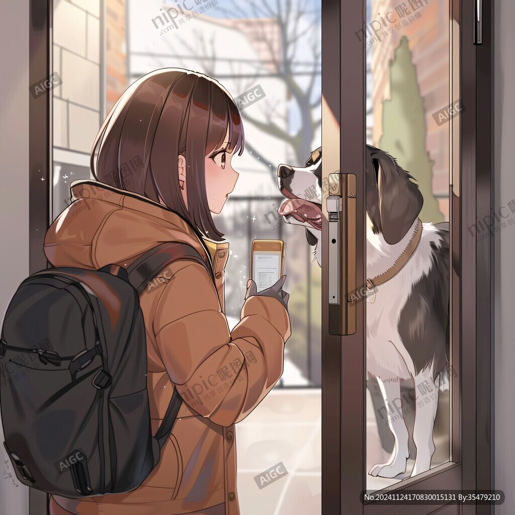 擼貓的女孩