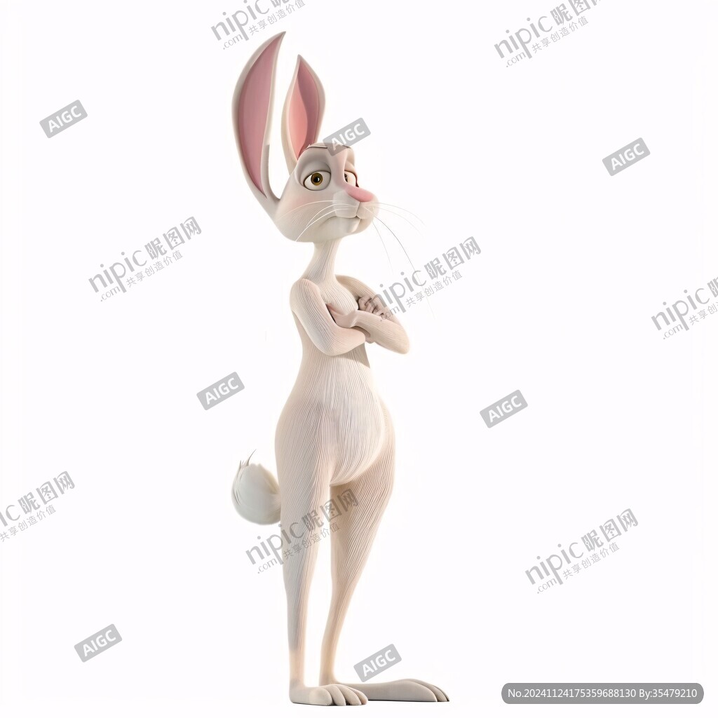 3d立體卡通兔