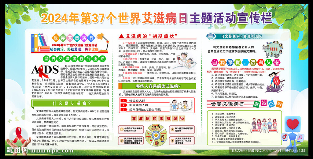 2024艾滋病日宣傳欄