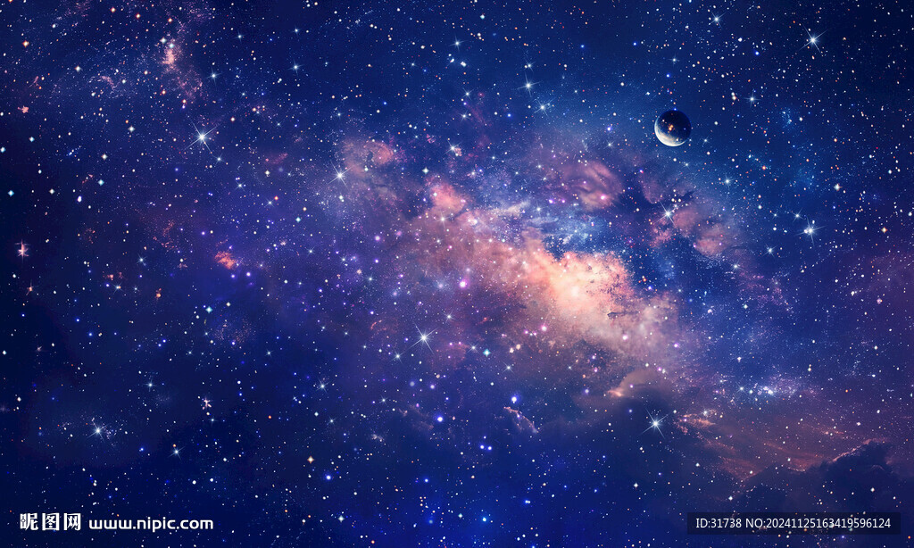 藍(lán)色星空星云背景