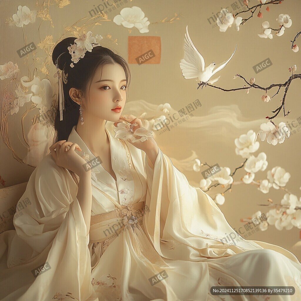 少女與仙鶴