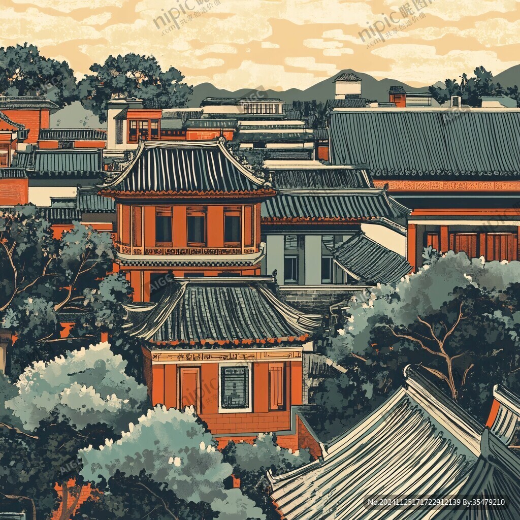天一閣插畫
