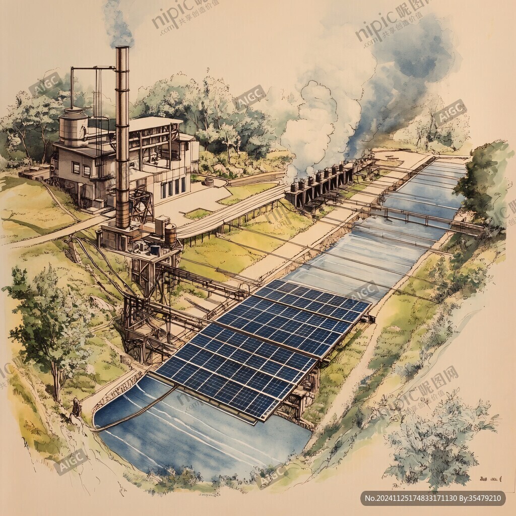 溪洛渡電站插畫