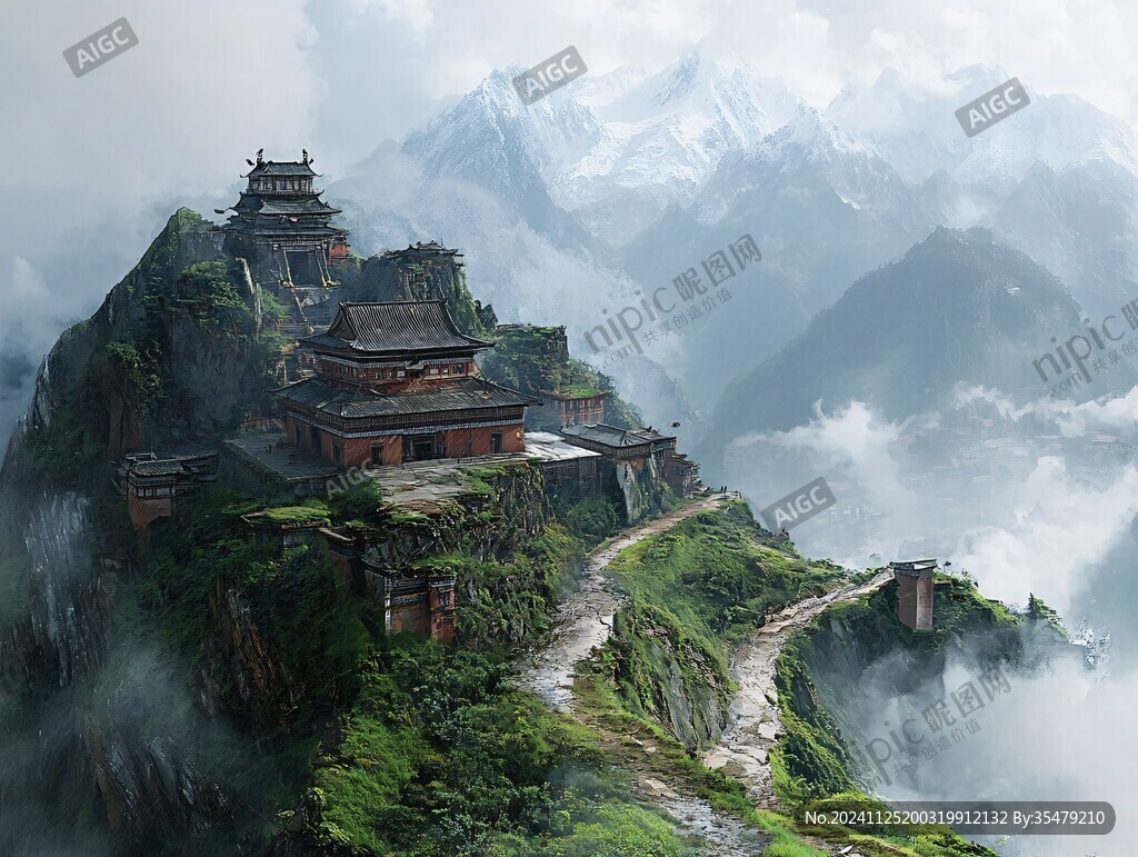 武當山風景畫