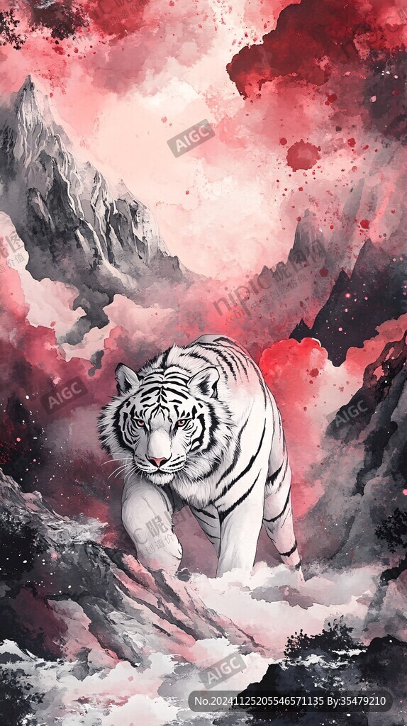 猛虎出山插畫