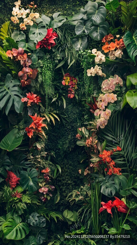 熱帶植物植物裝飾墻